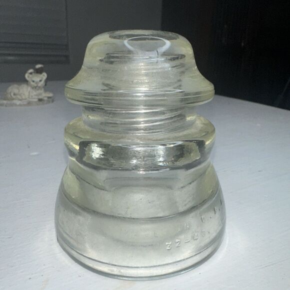 Vintage Hemingray 45 Glass Power Pole Insulator Made in USA Clear - Picture 2 of 6